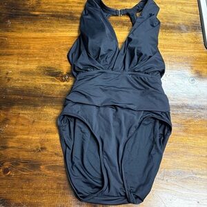 Badgley Mischka Black‎ One Piece Swimsuit Size 4